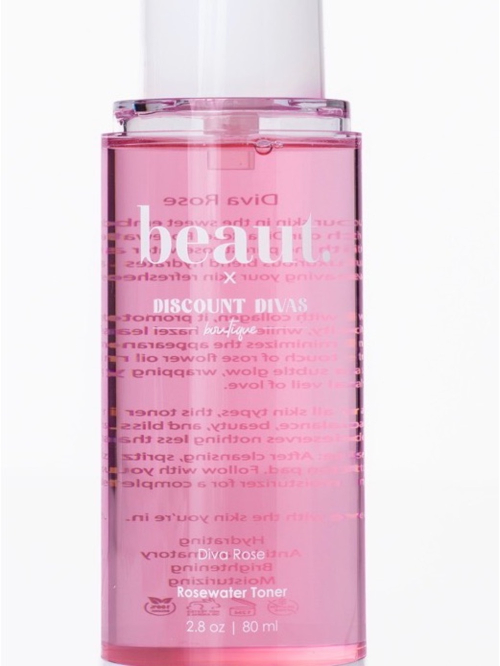 Rosewater Toner - Pink. 2.8 oz.